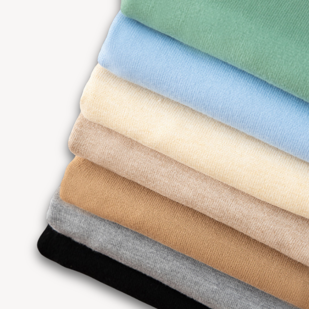 Men's Knit Sweater | V Neck & Rib Trim