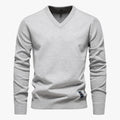 Men's Knit Sweater | V-Neck & Ribbed Cuffs