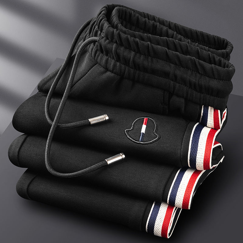 Men's Knit Tracksuit | Half-Zip Top & Stripe Trim