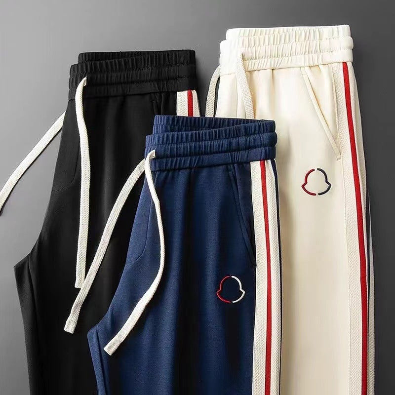 Men's Knit Tracksuit | Half-Zip Top & Stripe Trim