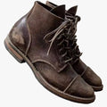 Men's Lace-Up Ankle Boots | Cap Toe & Stitching