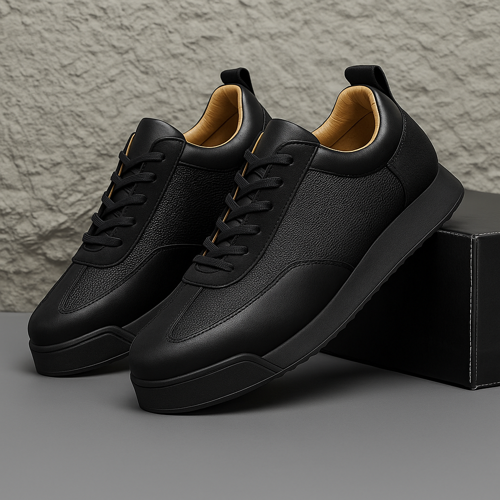 Men's Low-Top Faux Sneakers | Lace-Up Front & Pull Tab