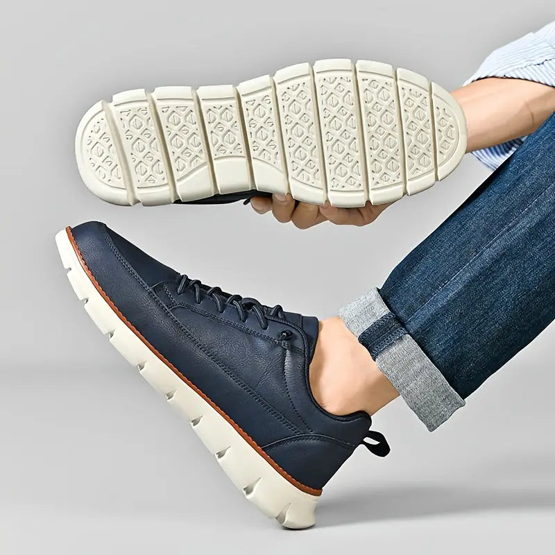 Men's Low-Top Sneakers | Side Zipper & Lug Sole
