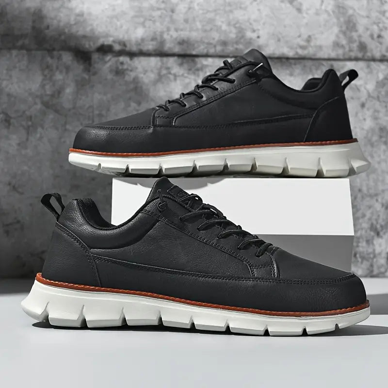 Men's Low-Top Sneakers | Side Zipper & Lug Sole