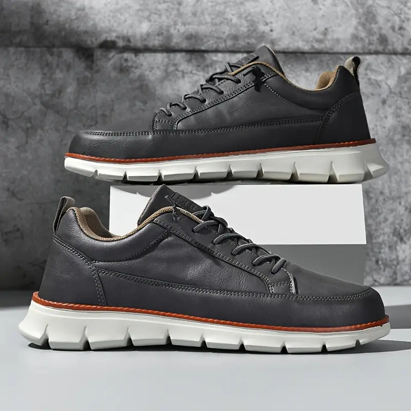 Men's Low-Top Sneakers | Side Zipper & Lug Sole