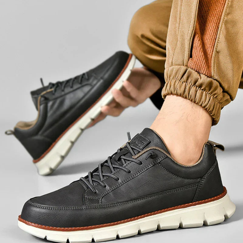 Men's Low-Top Sneakers | Side Zipper & Lug Sole