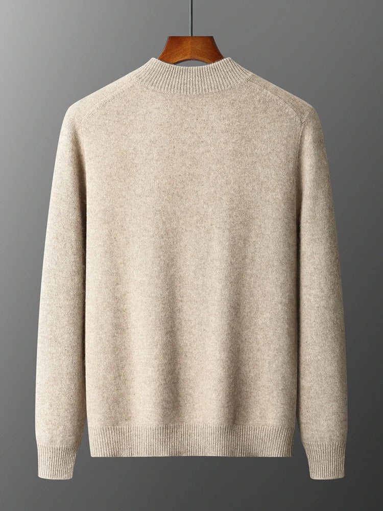 Men's Merino Cardigan | Full Zip & Mock Neck