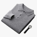 Men's Merino Polo Shirt | Three-Button Placket & Ribbed Trim