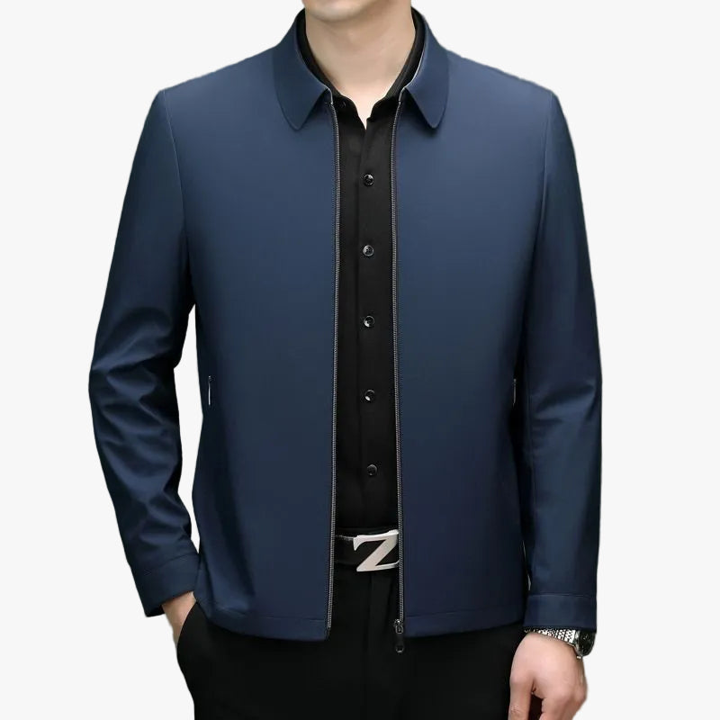 Men's Minimal Jacket | Point Collar & Full Zip