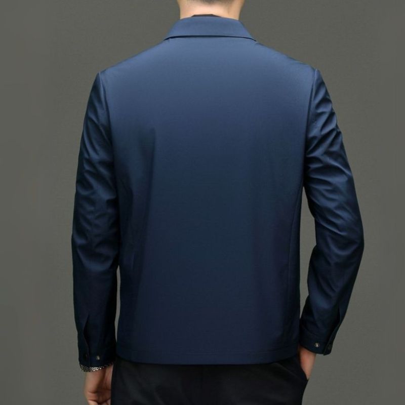 Men's Minimal Jacket | Point Collar & Full Zip