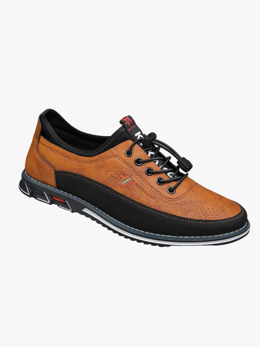 Men's Oxford-Style Faux Upper Shoes | Lace-Up Eyelets & Tread Sole