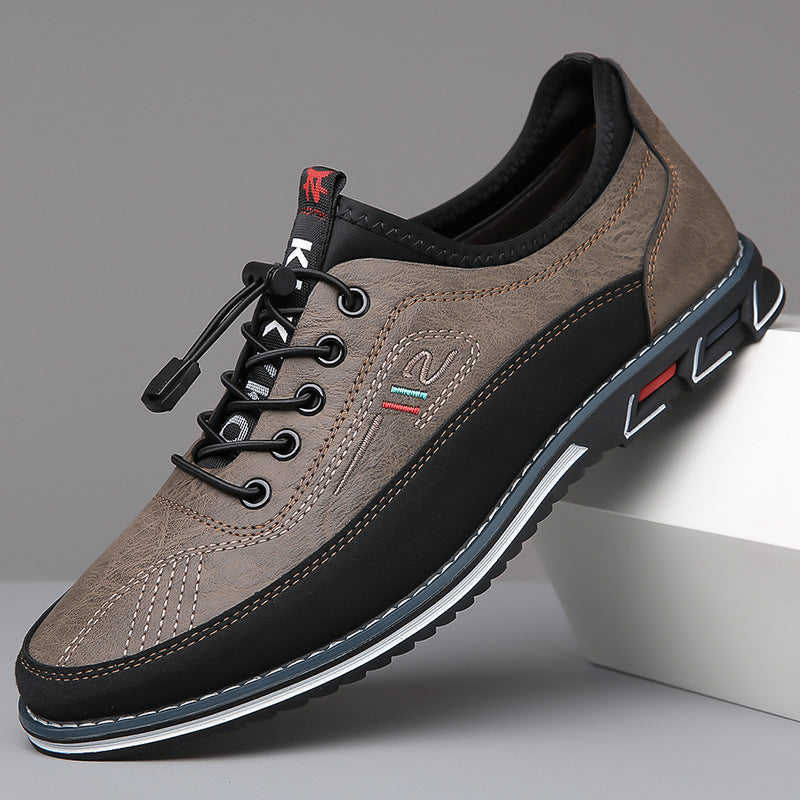Men's Oxford-Style Faux Upper Shoes | Lace-Up Eyelets & Tread Sole