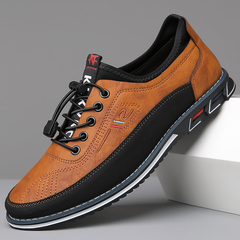 Men's Oxford-Style Faux Upper Shoes | Lace-Up Eyelets & Tread Sole