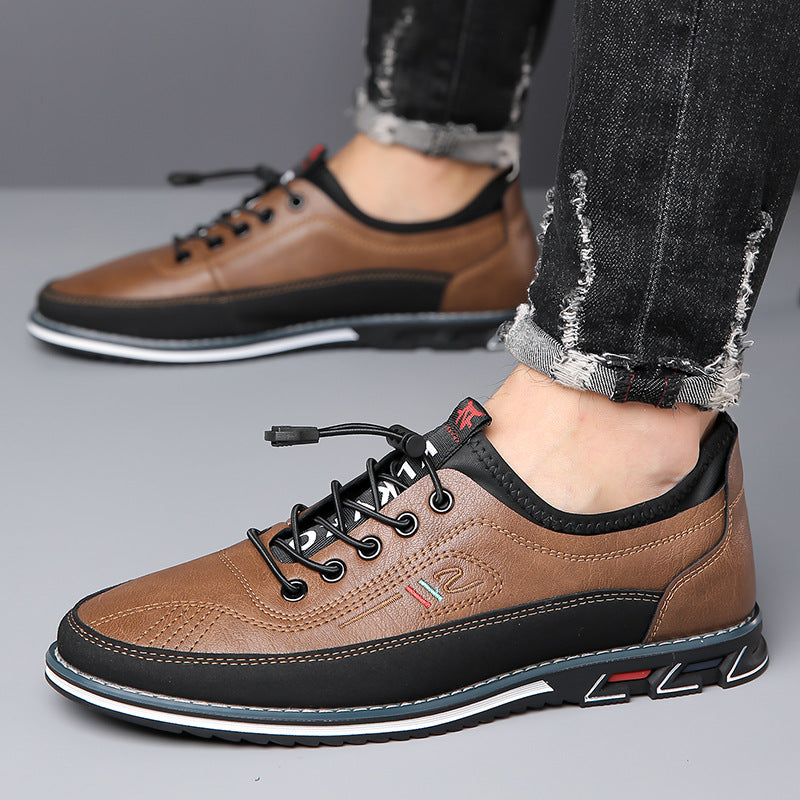 Men's Oxford-Style Faux Upper Shoes | Lace-Up Eyelets & Tread Sole