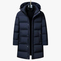 Men's Blend Longline Parka | Hood & Quilted Panels