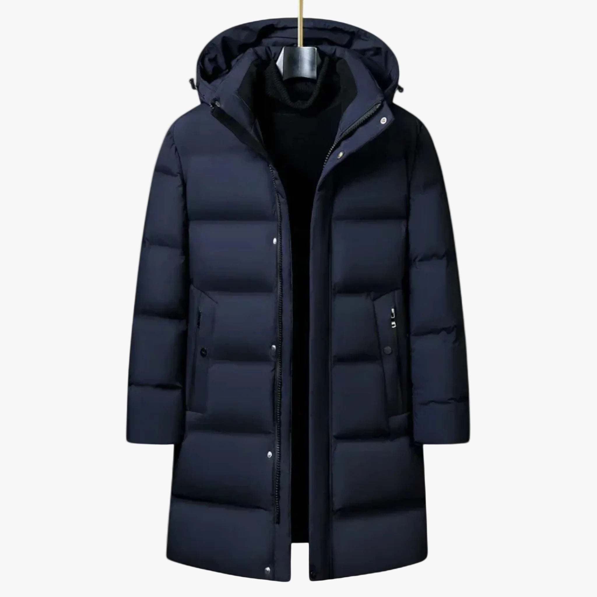 Men's Blend Longline Parka | Hood & Quilted Panels