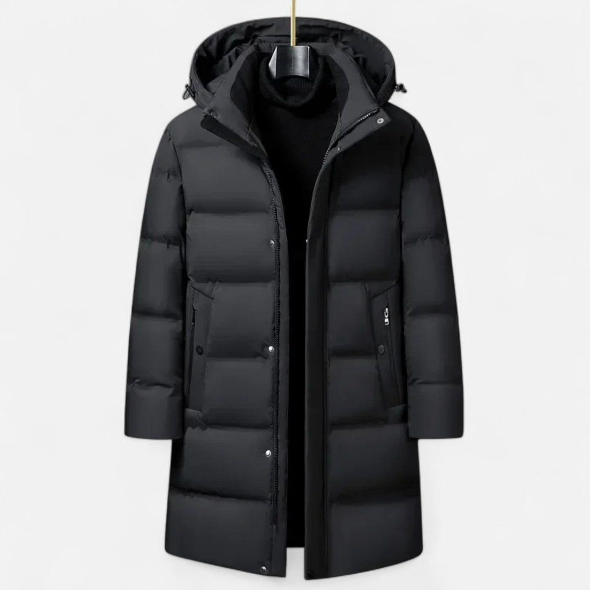 Men's Blend Longline Parka | Hood & Quilted Panels