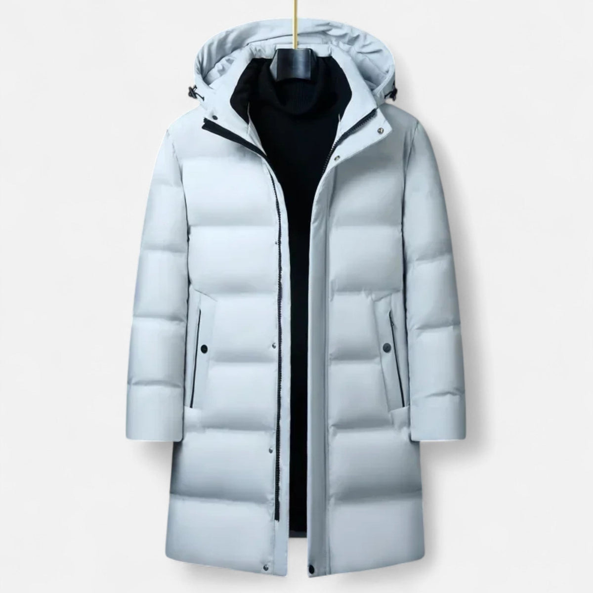 Men's Blend Longline Parka | Hood & Quilted Panels