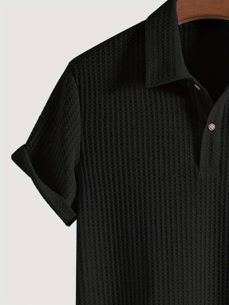 Men's Polyester Polo Shirt | Knit & Two-Button Placket