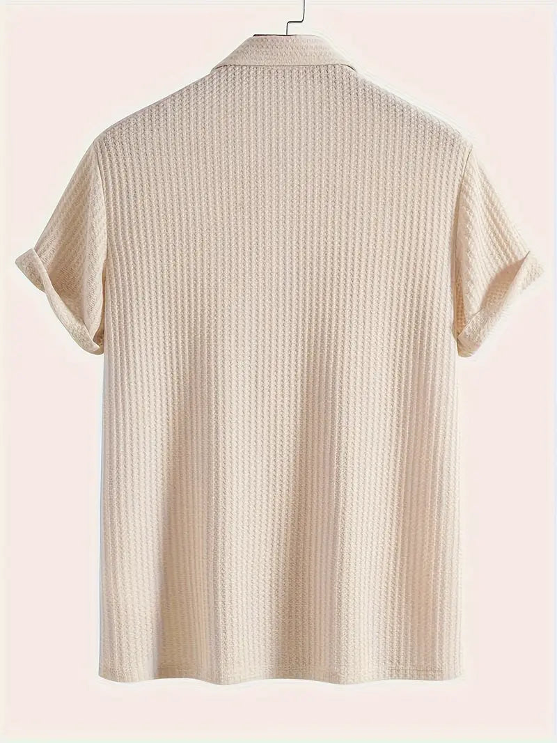 Men's Polyester Polo Shirt | Knit & Two-Button Placket