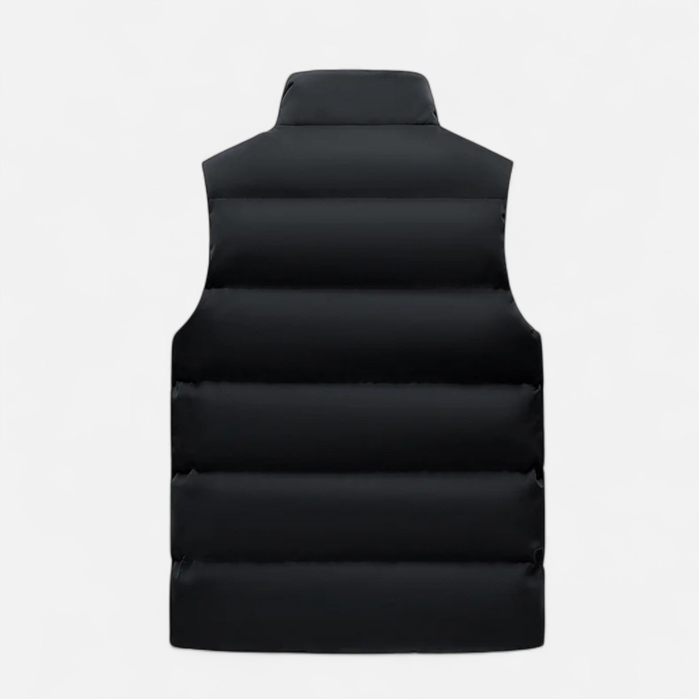 Men's Quilted Polyester Puffer Jacket | Fleece Lining & Stand Collar