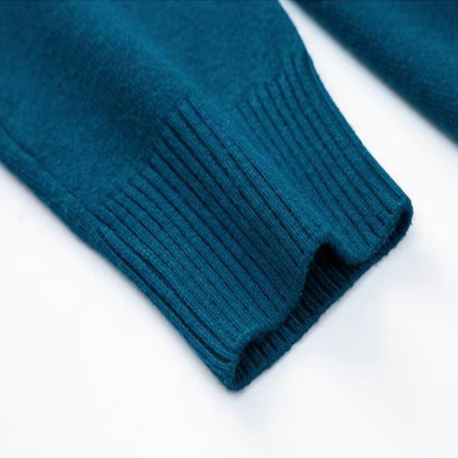 Men's Ribbed Knit Turtleneck Sweater | Cuffs & Hem