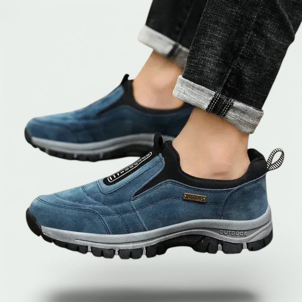 Men's Slip-On Suede Sneakers | Elastic Gores & Lug Outsole