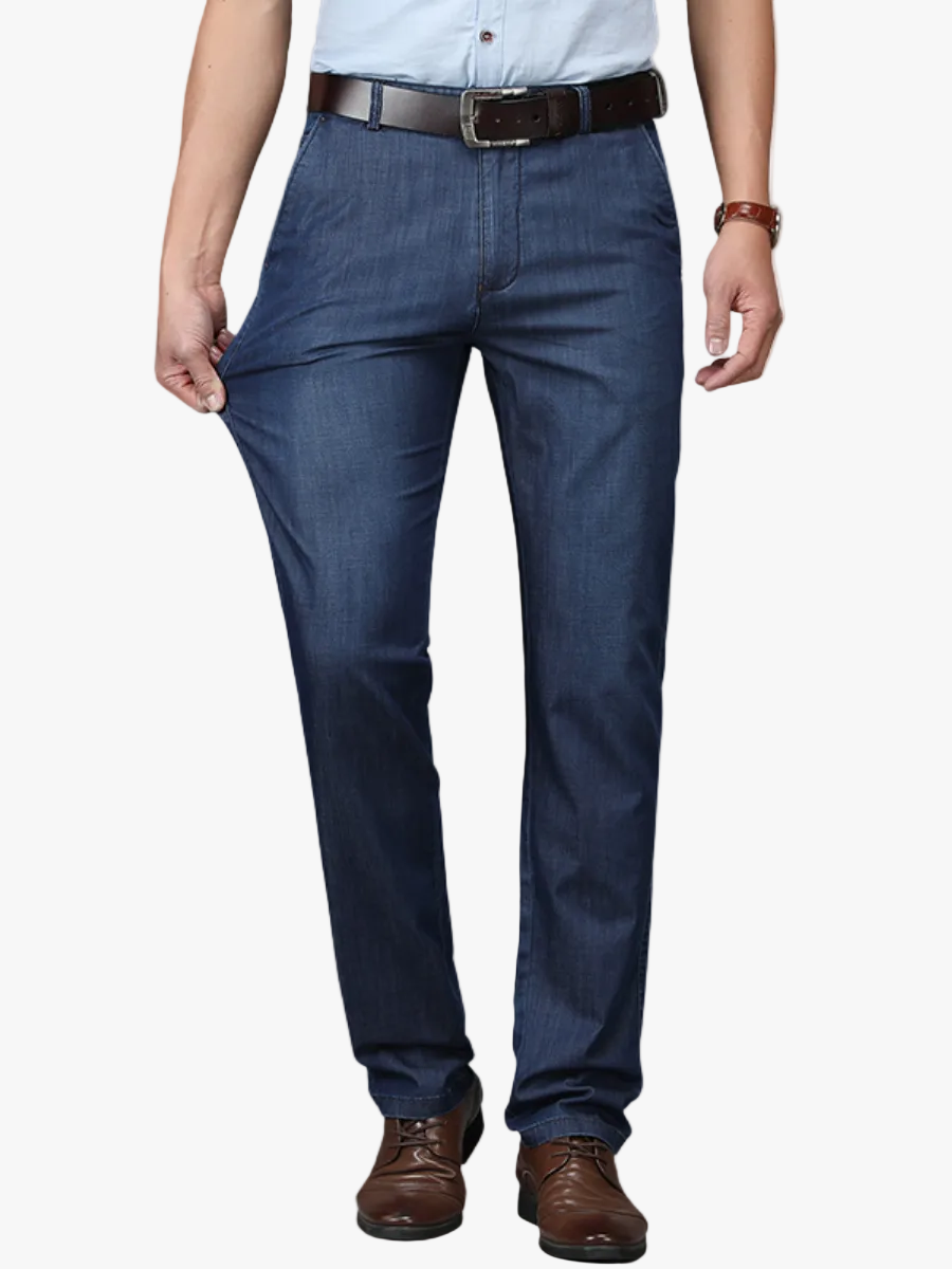 Men's Straight Denim Jeans | Zip Fly & Belt Loops