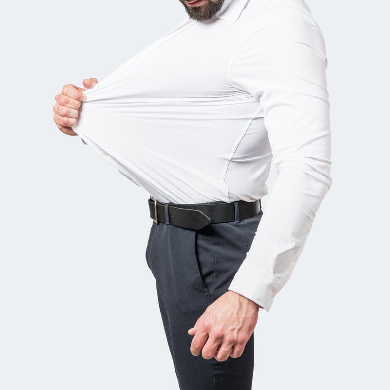 Men's Stretch-Blend Dress Shirt | Button Front & Point Collar