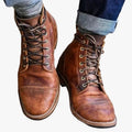 Men's Synthetic Ankle Boots | Lace-Up Front & Cap Toe