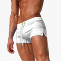 Men's Synthetic Swim Shorts | Drawstring & Side Slits