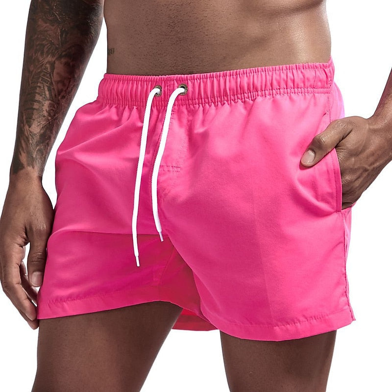 Men's Synthetic Swim Shorts | Drawstring Waist & Side Pockets