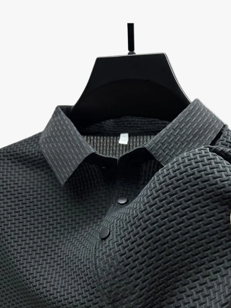 Men's Knit Polo Shirt | Spread Collar & Placket
