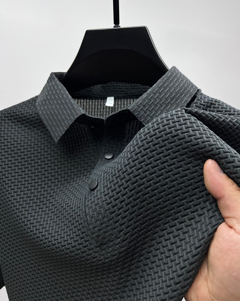 Men's Knit Polo Shirt | Spread Collar & Placket