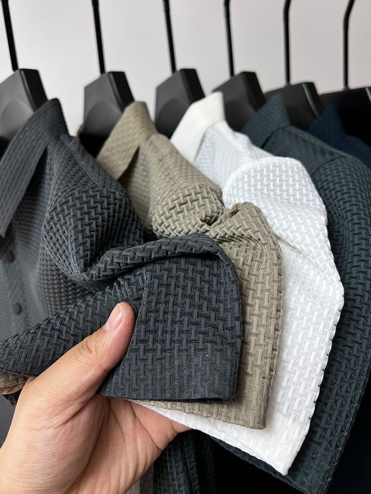 Men's Knit Polo Shirt | Spread Collar & Placket