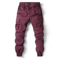 Men's Twill Cargo Jogger Pants | Zip Pockets & Drawstring Waist