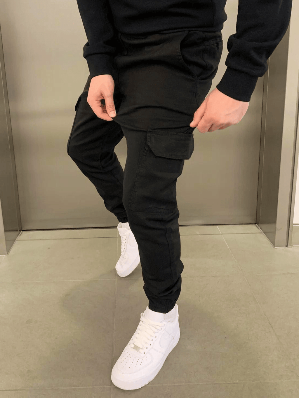 Men's Utility Twill Pants | Drawstring Waist & Cargo Pockets