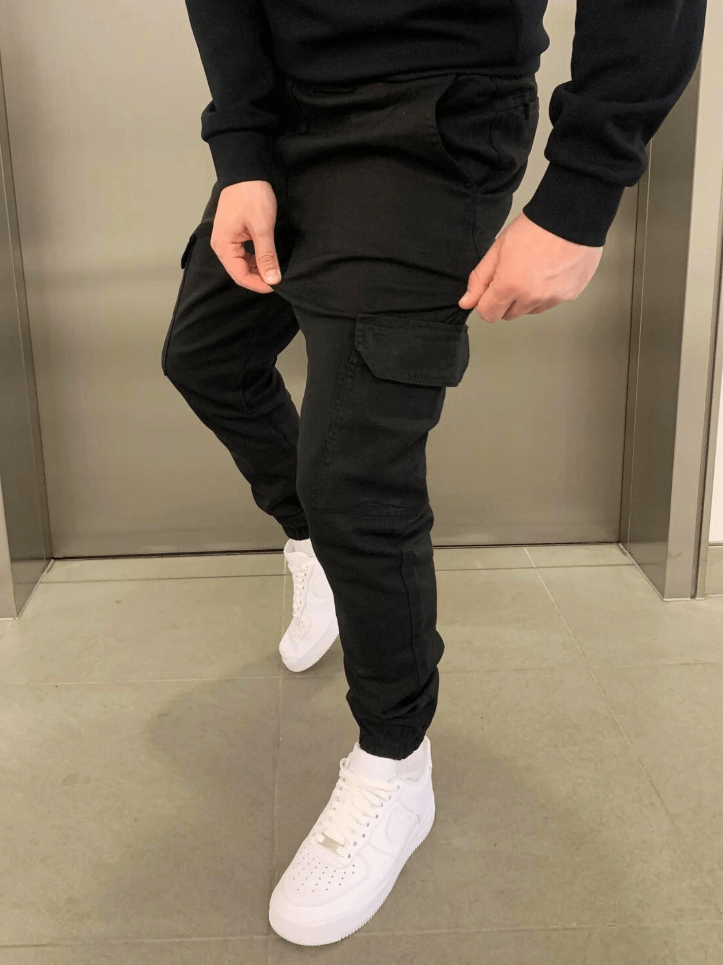 Men's Utility Twill Pants | Drawstring Waist & Cargo Pockets