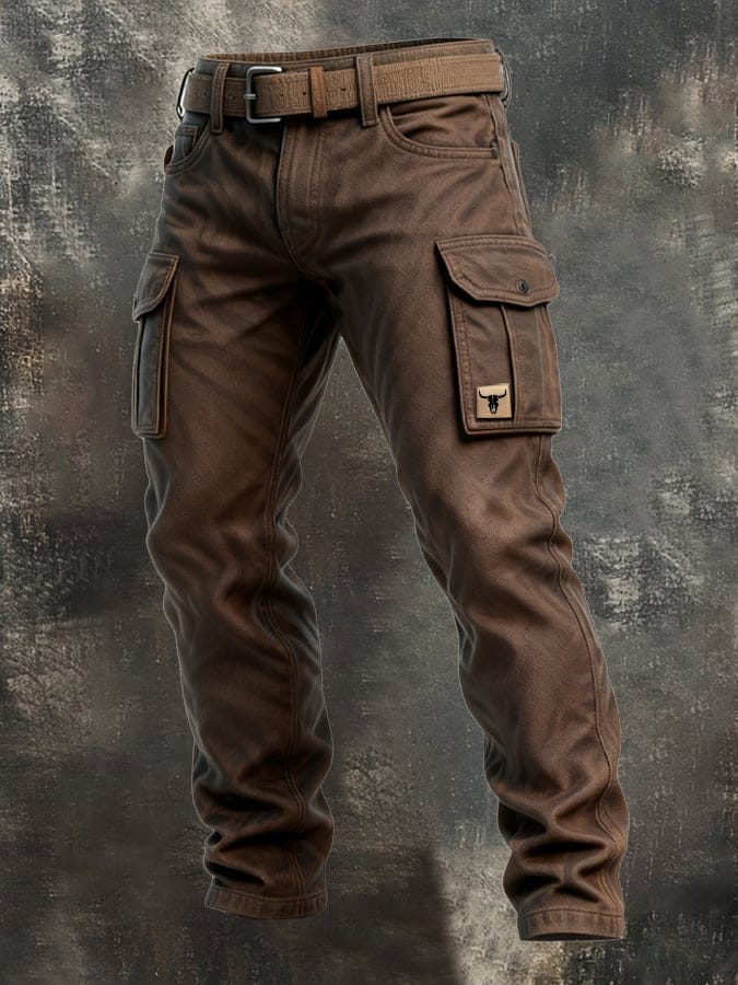 Men's Utility Cargo Pants | Belt & Flap Pockets