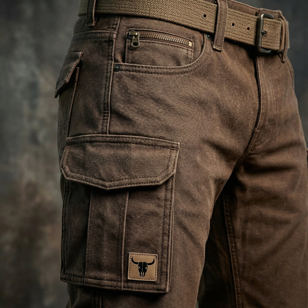 Men's Utility Cargo Pants | Belt & Flap Pockets