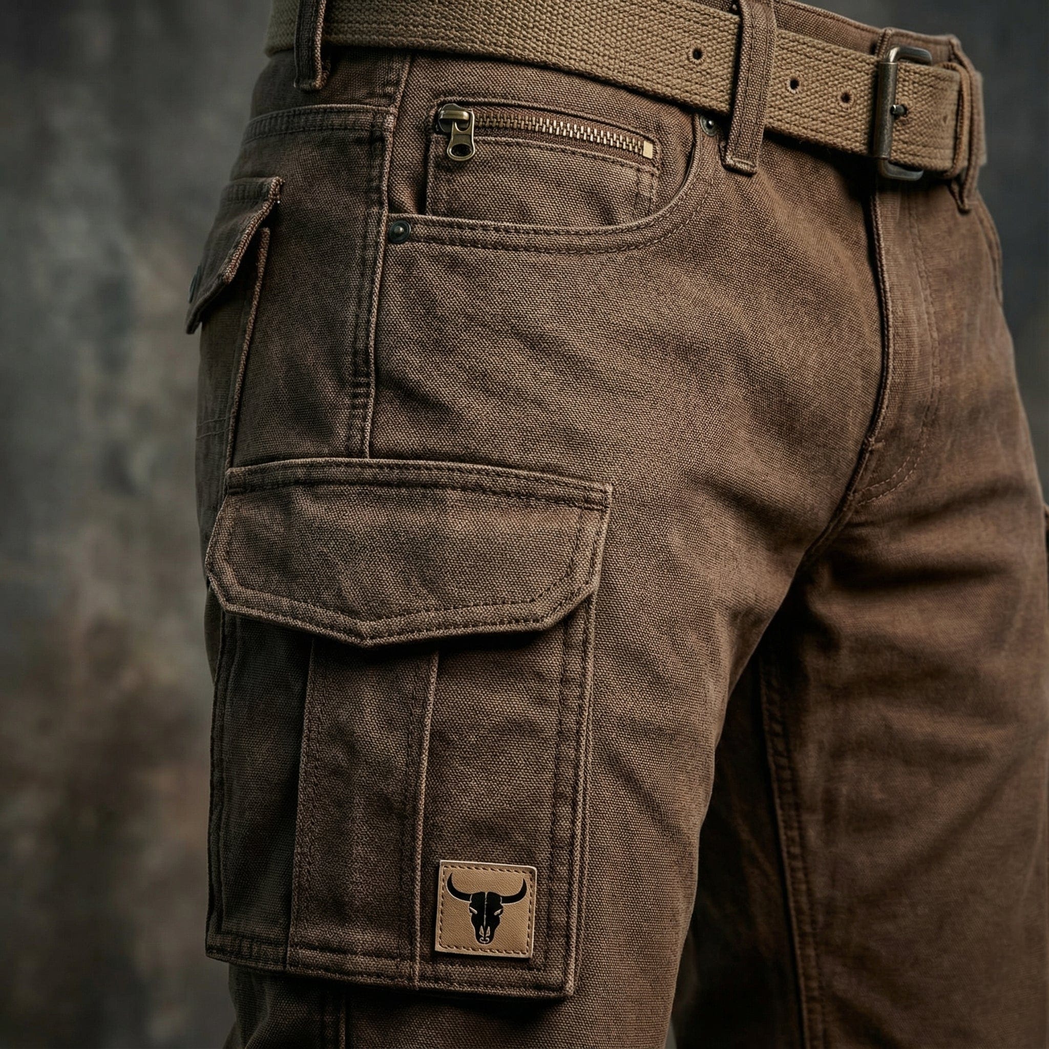 Men's Utility Cargo Pants | Belt & Flap Pockets