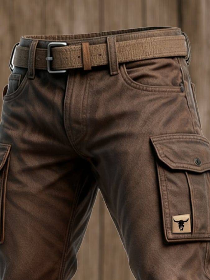 Men's Utility Cargo Pants | Belt & Flap Pockets