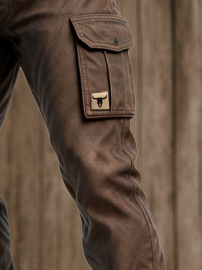 Men's Utility Cargo Pants | Belt & Flap Pockets