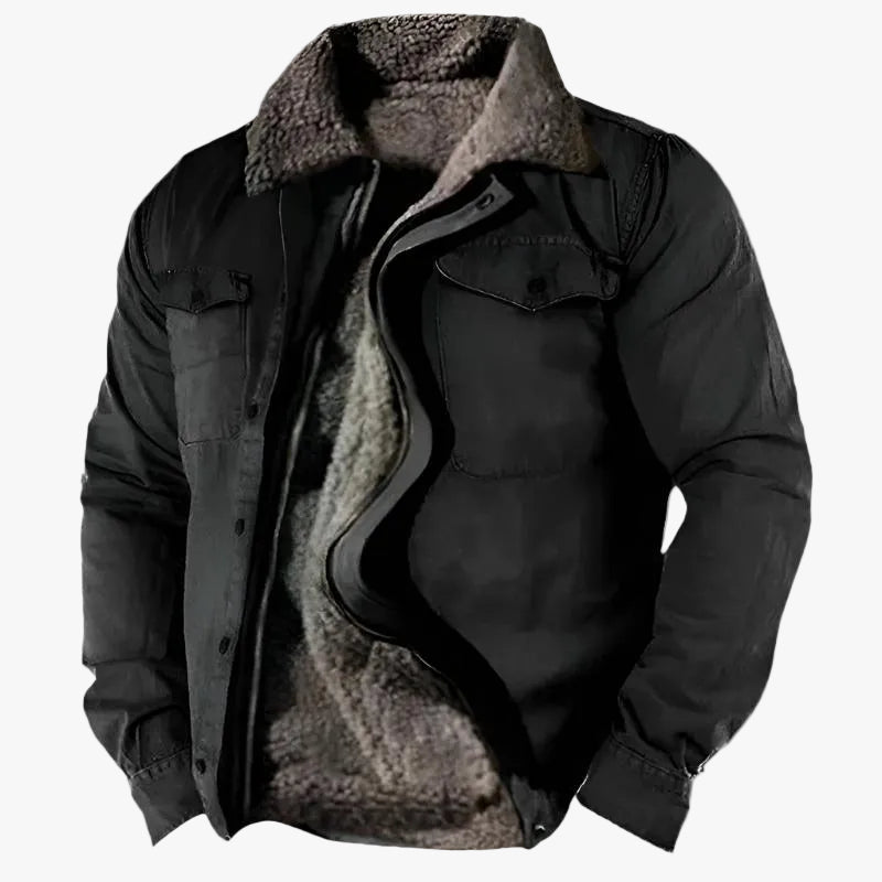 Men's Utility Jacket | Sherpa-Style Lining & Snap Pockets