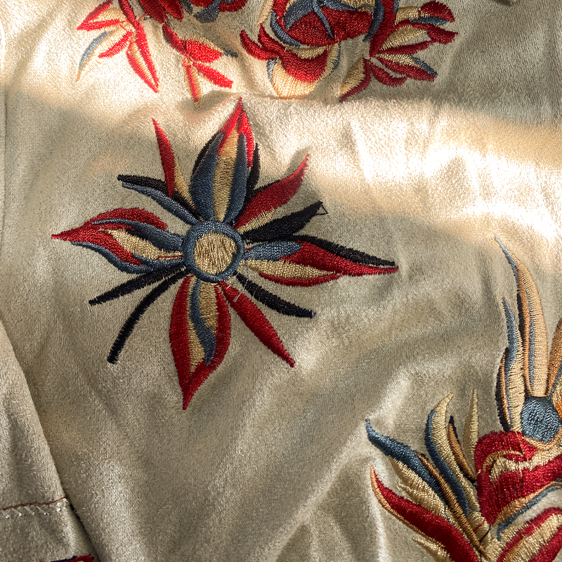 Men's Western Embroidered Short-Sleeve Shirt