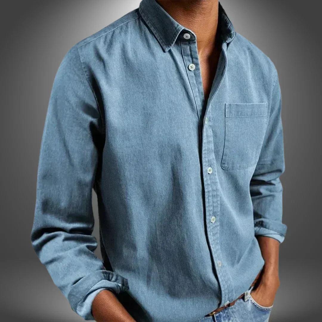 Men's Button-Up Shirt | Spread Collar & Chest Pocket