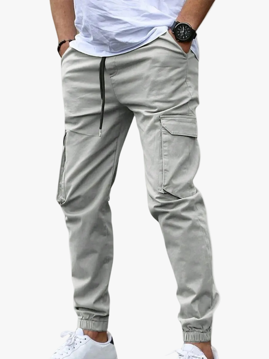 Men's Cargo Jogger Pants | Drawstring & Cuffed Ankles