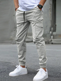 Men's Cargo Jogger Pants | Drawstring & Cuffed Ankles