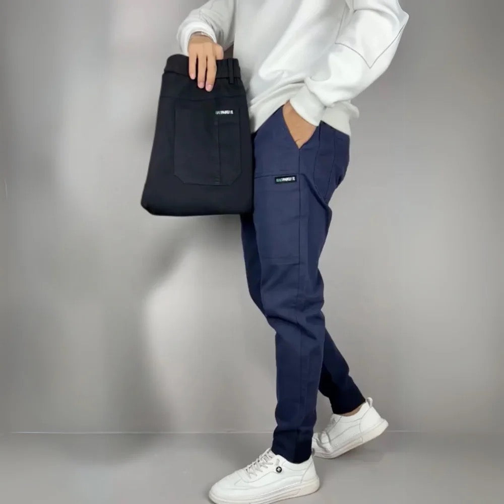 Men's Cargo Jogger Pants | Elastic Waist & Zip Pocket