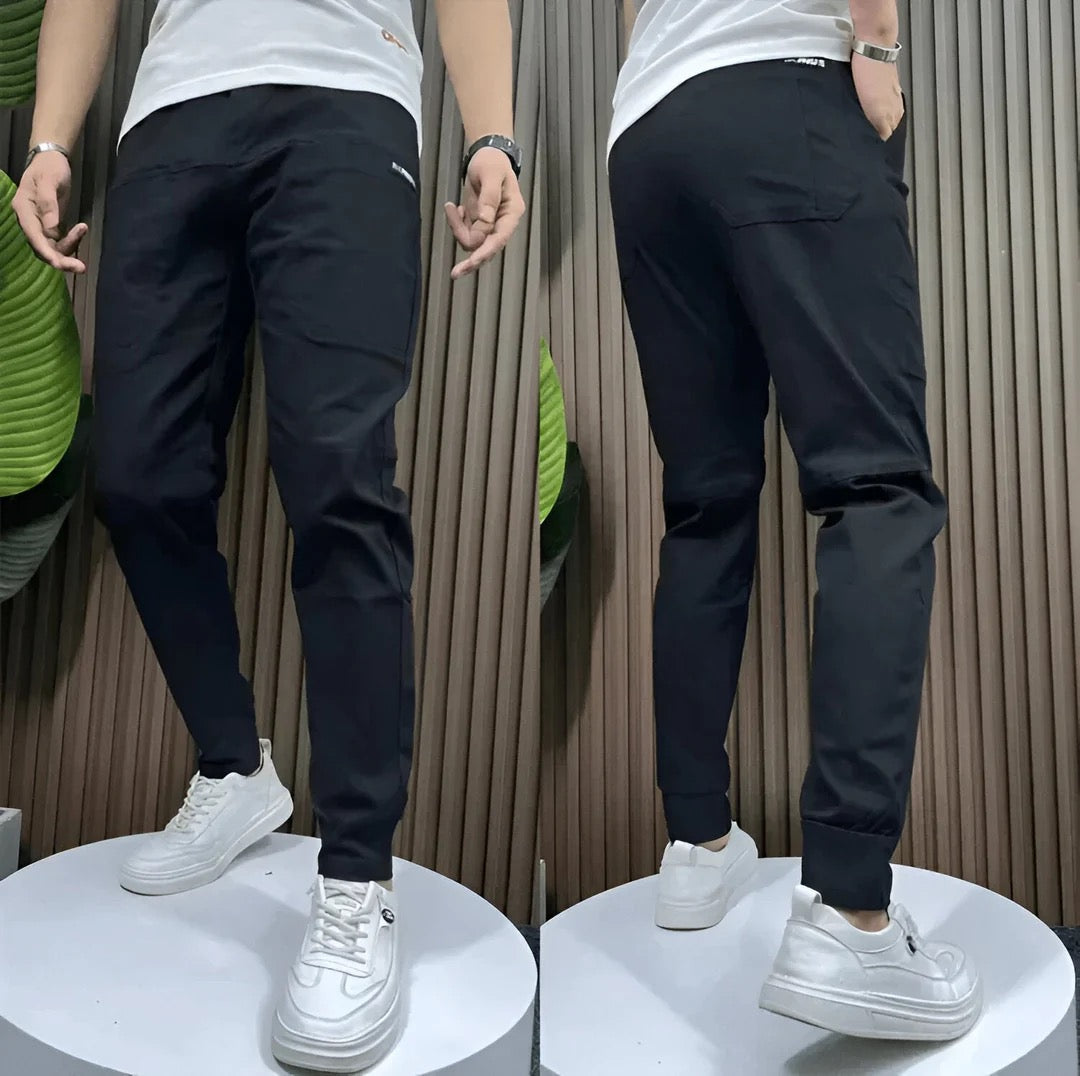 Men's Cargo Jogger Pants | Elastic Waist & Zip Pocket